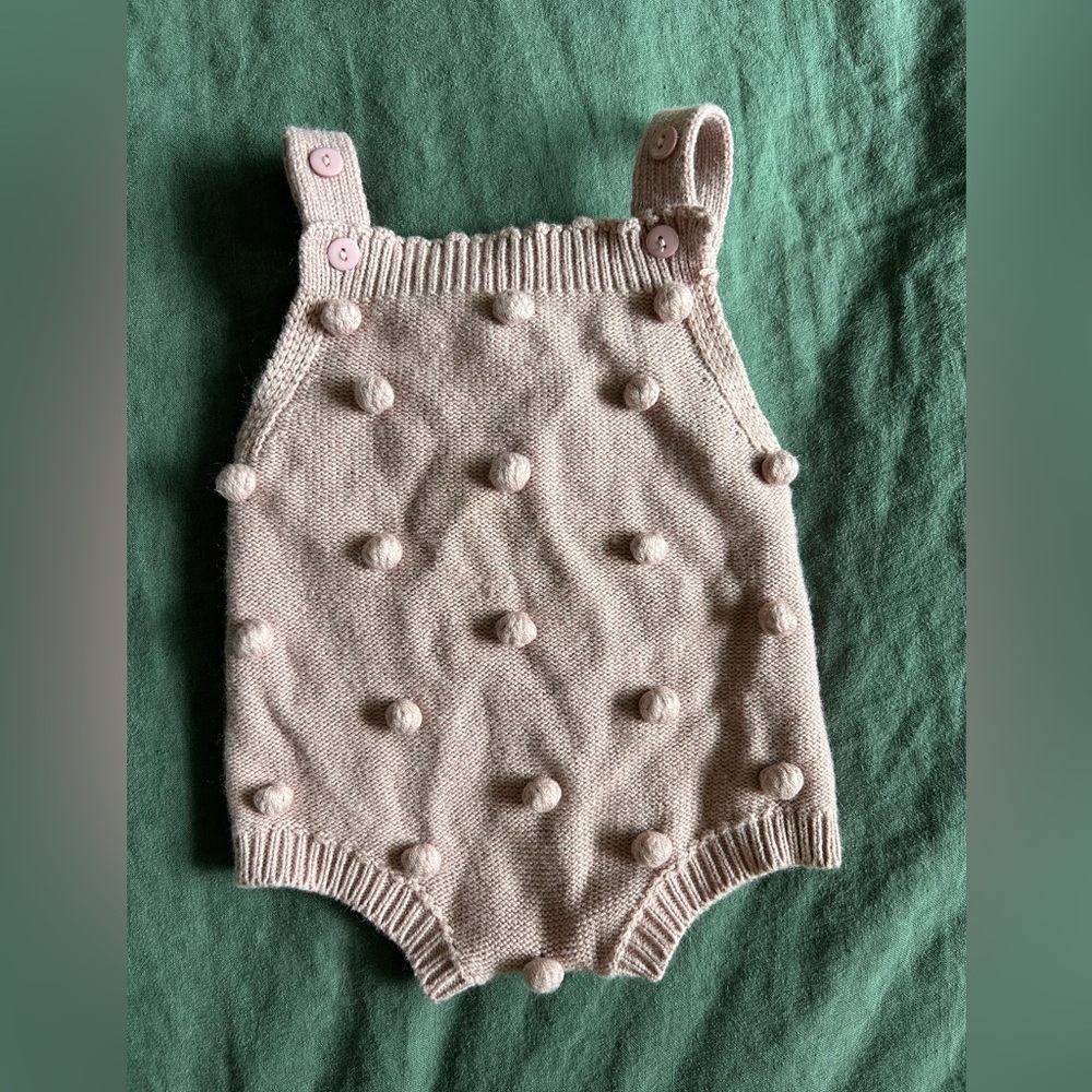 Adorable Knit Baby Romper